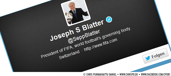 FIFA President Sepp Blatter's Twitter account hacked